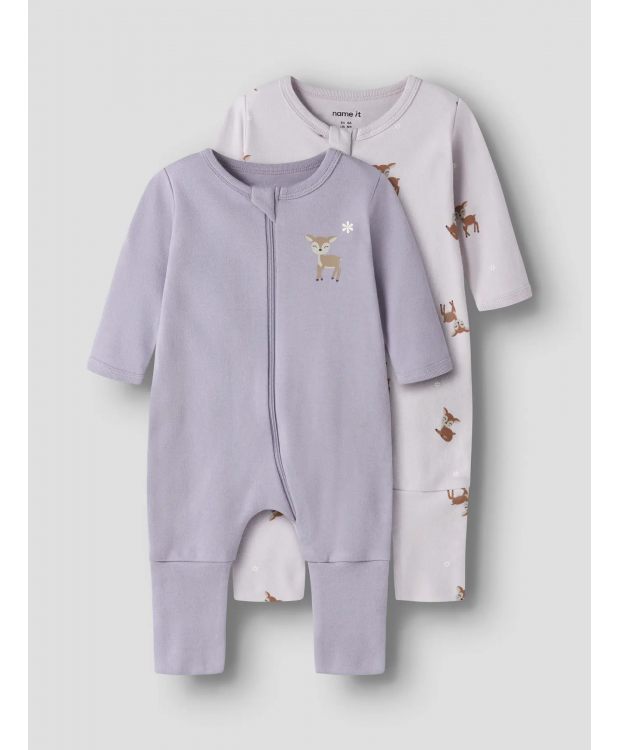 Name it 2pak natdragt i Lilac med hjorte til børn billede 3