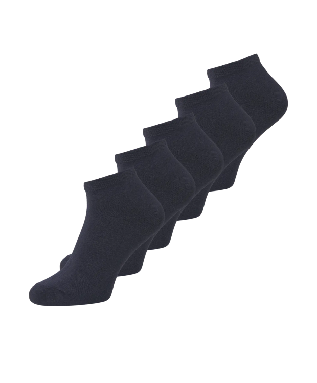 Jack & Jones Dongo 5-pak navy ankelsokker til herre – onesize