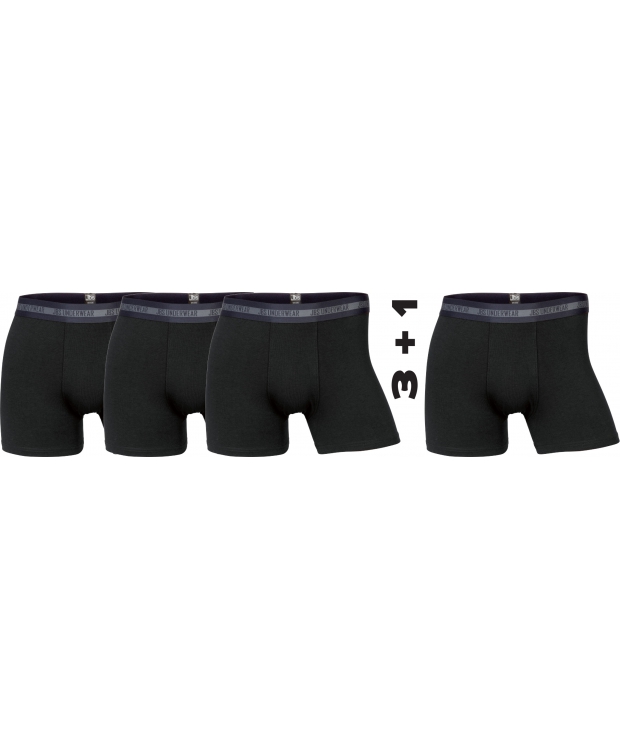 JBS 4-pak 3+1 bambus boxershorts i sort til herre