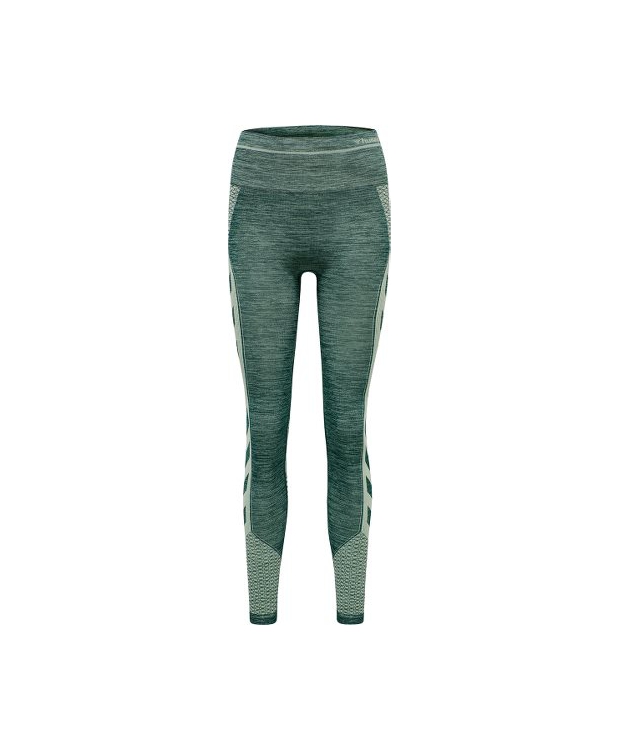 Hummel Clea Seamless Mid Waist Tights i Darkest Spruce Basil Melange til kvinder billede 3