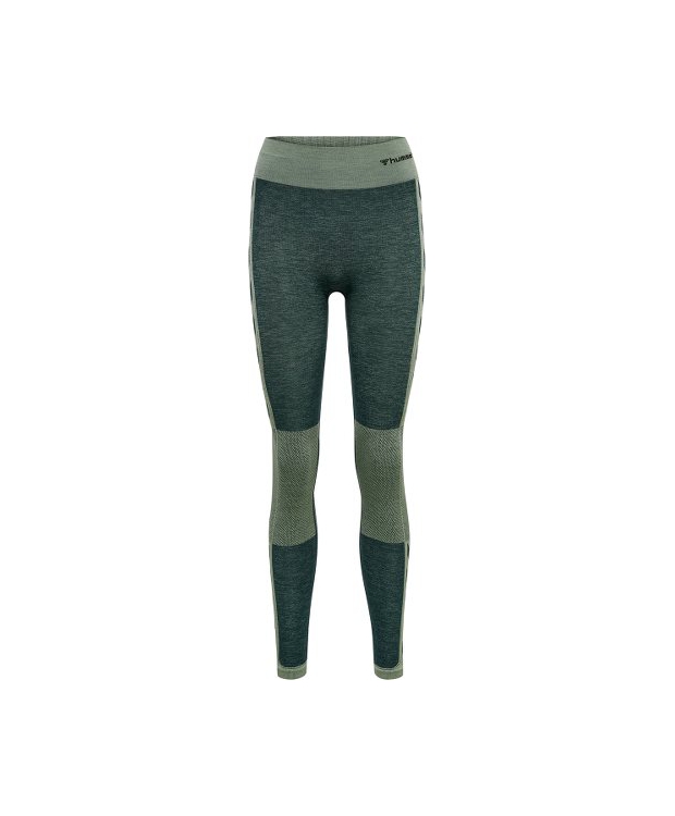 Hummel Clea Seamless Mid Waist Tights i Darkest Spruce Basil Melange til kvinder billede 7
