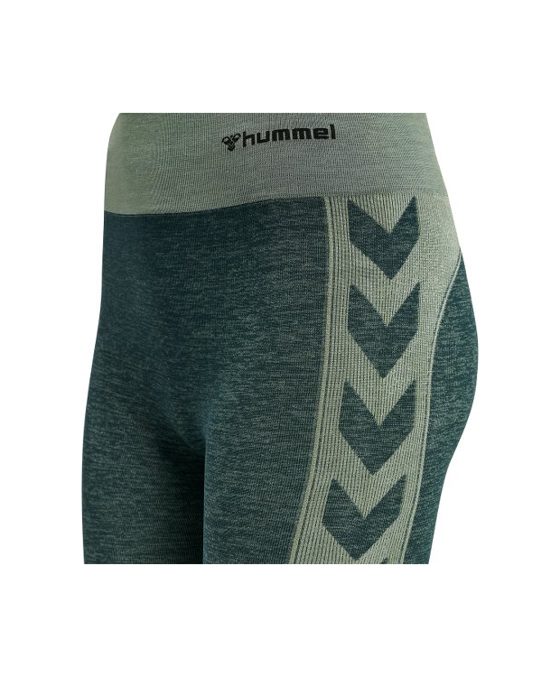 Hummel Clea Seamless Mid Waist Tights i Darkest Spruce Basil Melange til kvinder billede 8