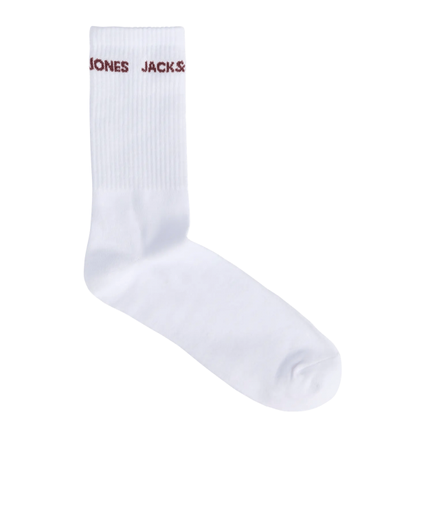 JACK & JONES 5-pak tennisstrømper i hvid med farvet skrift til herre billede 5