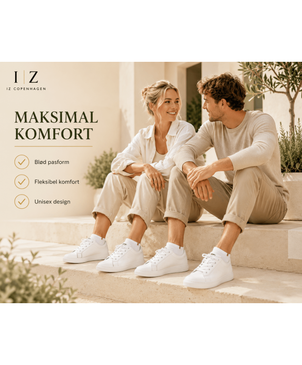 iZ Sock Luxury bambus-ankelstrømper hvid unisex – 35–49 billede 5