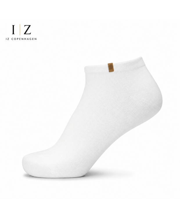iZ Sock Luxury bambus-ankelstrømper hvid unisex – 35–49