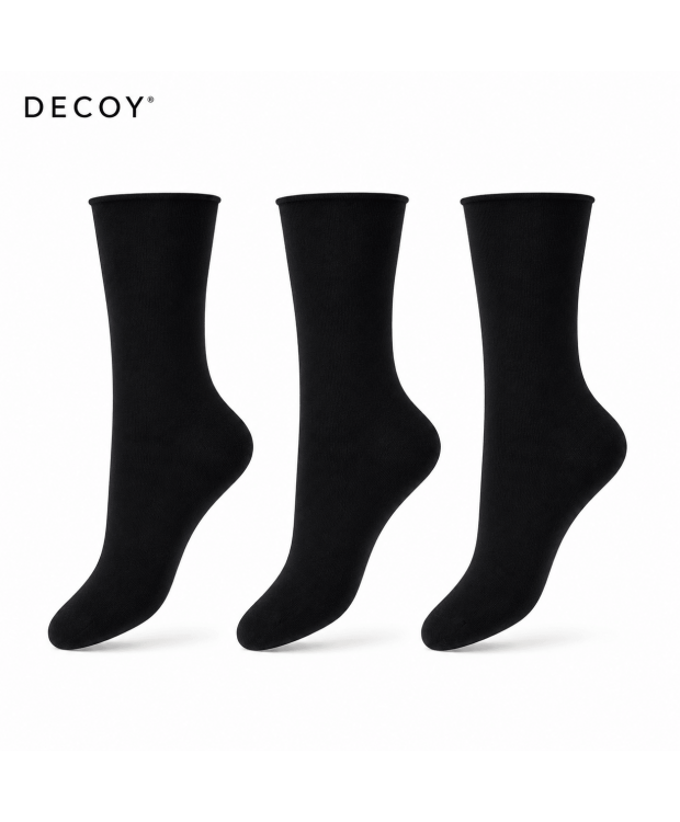 Decoy 3-pak sorte bambusstrømper til kvinder – 37-41