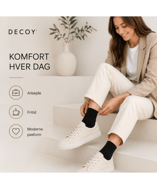 Decoy 3-pak sorte bambusstrømper til kvinder – 37-41 billede 2