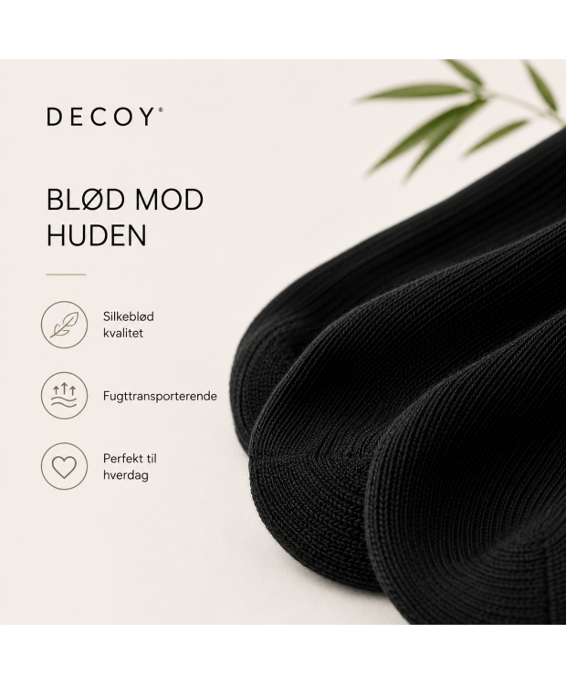 Decoy 3-pak sorte bambusstrømper til kvinder – 37-41 billede 5