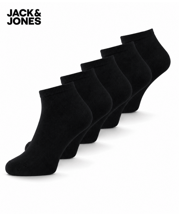 Jack & Jones bambus-ankelstrømper 5-pak sort til herre – Onesize