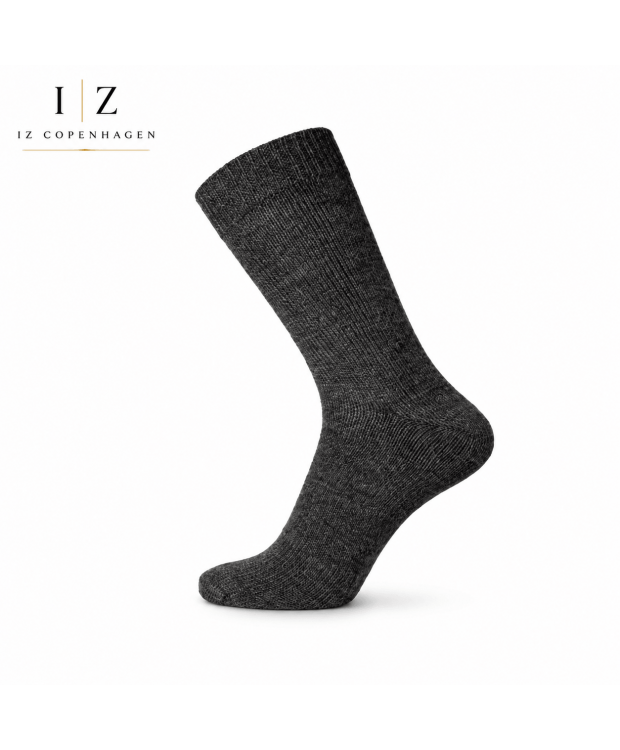 iZ Sock Copenhagen Premium Uldstrømper i Mørkegrå – Ultra Soft Merinould til Herre & Dame