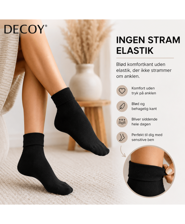Decoy ankelstrømper uden elastik sort dame – 37–41 billede 4