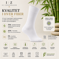 iZ Sock Copenhagen hvide bambusstrømper til dame og herre