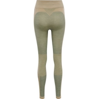 Hummel CLEA Seamless Mid Waist Tights i Vetiver Melange til kvinder