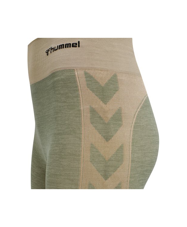Hummel CLEA Seamless Mid Waist Tights i Vetiver Melange til kvinder billede 5
