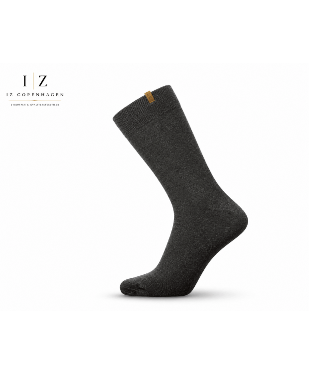 iZ Sock Copenhagen mørkegrå Luxury bomuldsstrømper unisex – 35-49
