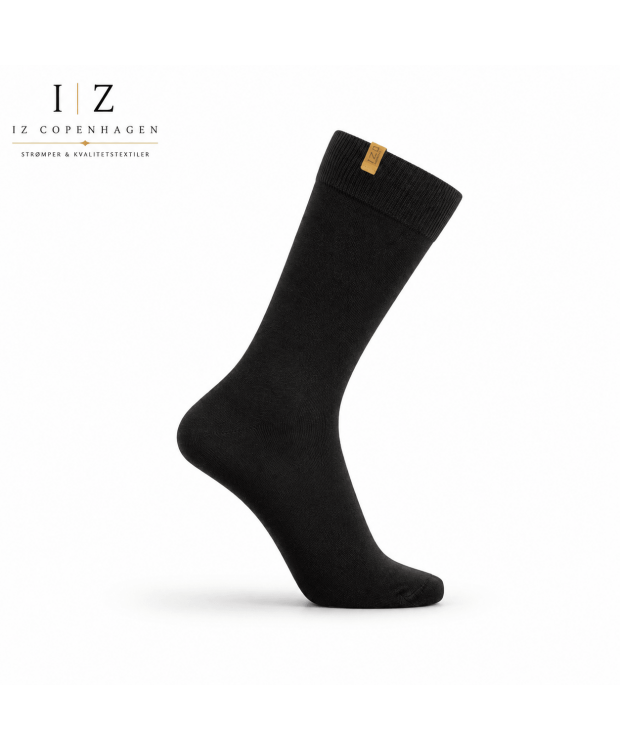 iZ Sock Copenhagen sorte Luxury bomuldsstrømper unisex – 35-49