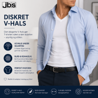 JBS T-shirts med V-hals 2-pak til herre – hvid