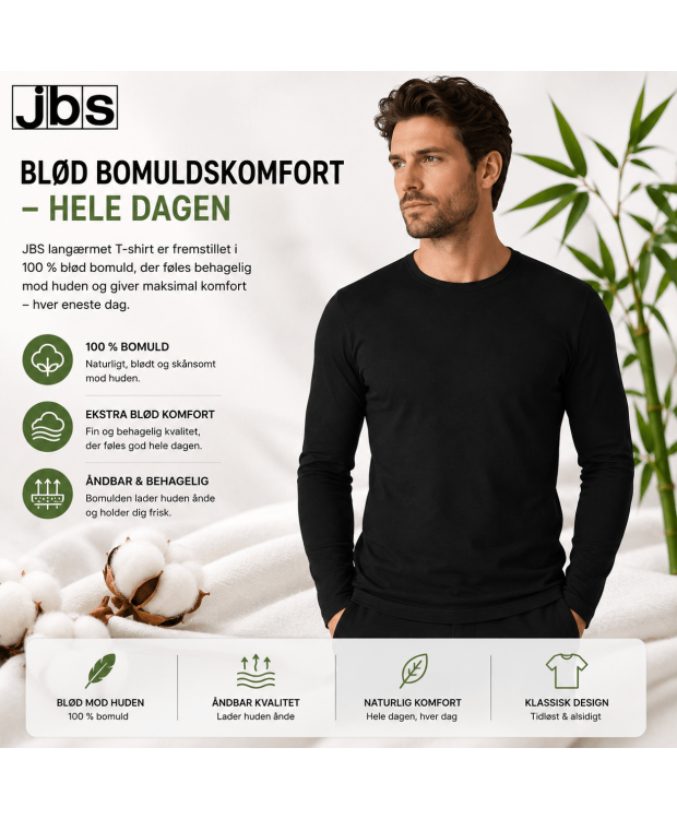 JBS langærmet T-shirt sort herre – str. 3XL billede 6