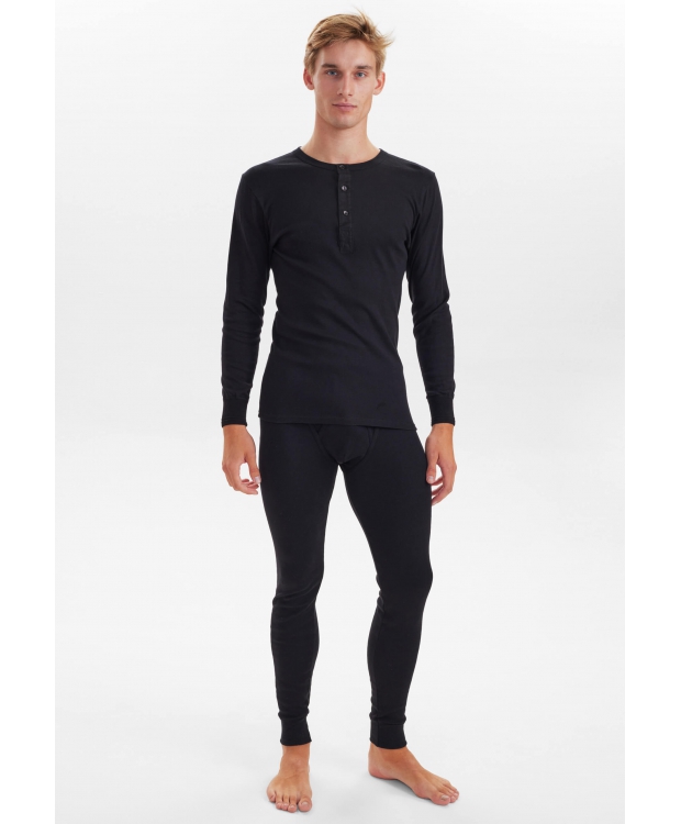 JBS langærmet T-shirt med knapper sort herre – XL–XXXL billede 2