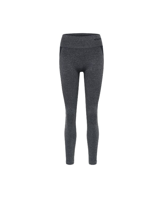 Hummel COCO Seamless Mid Waist Tights i Asphalt quiet shade melange til kvinder billede 3