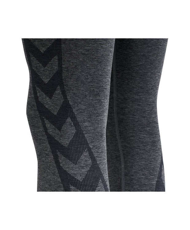 Hummel COCO Seamless Mid Waist Tights i Asphalt quiet shade melange til kvinder billede 4