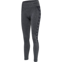 Hummel COCO Seamless Mid Waist Tights i Asphalt quiet shade melange til kvinder