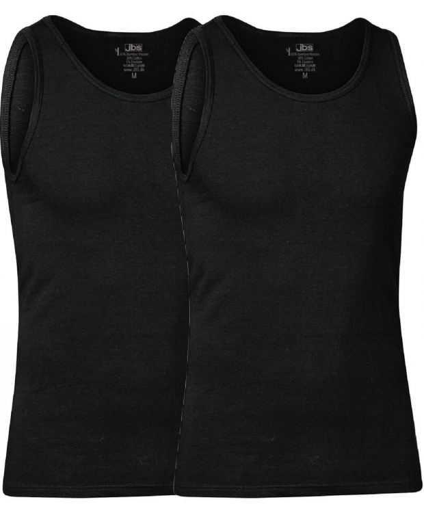 JBS 2-pak FSC bambus-singlet sort til herre – S–3XL billede 4