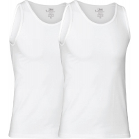 JBS 2-pak FSC bambus-singlet hvid til herre – S–3XL