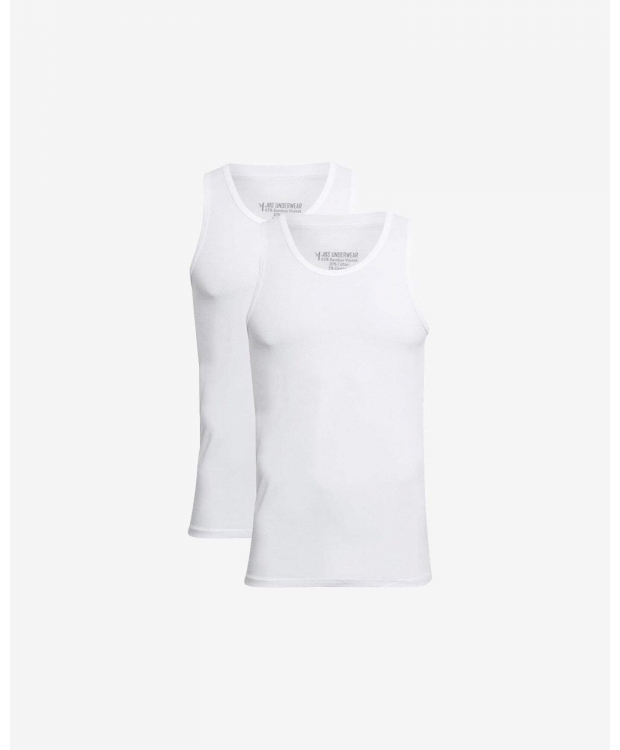 JBS 2-pak FSC bambus-singlet hvid til herre – S–3XL billede 3