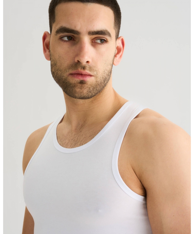 JBS 2-pak FSC bambus-singlet hvid til herre – S–3XL billede 7