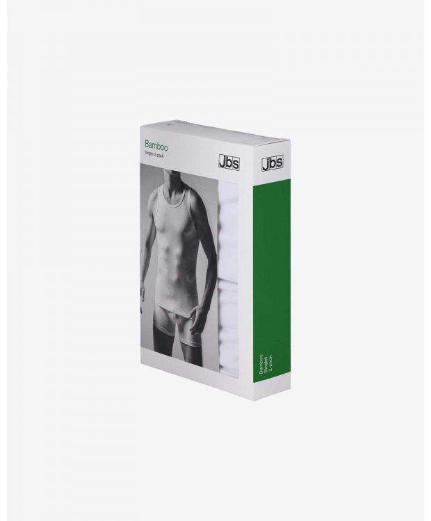 JBS 2-pak FSC bambus-singlet hvid til herre – S–3XL billede 8