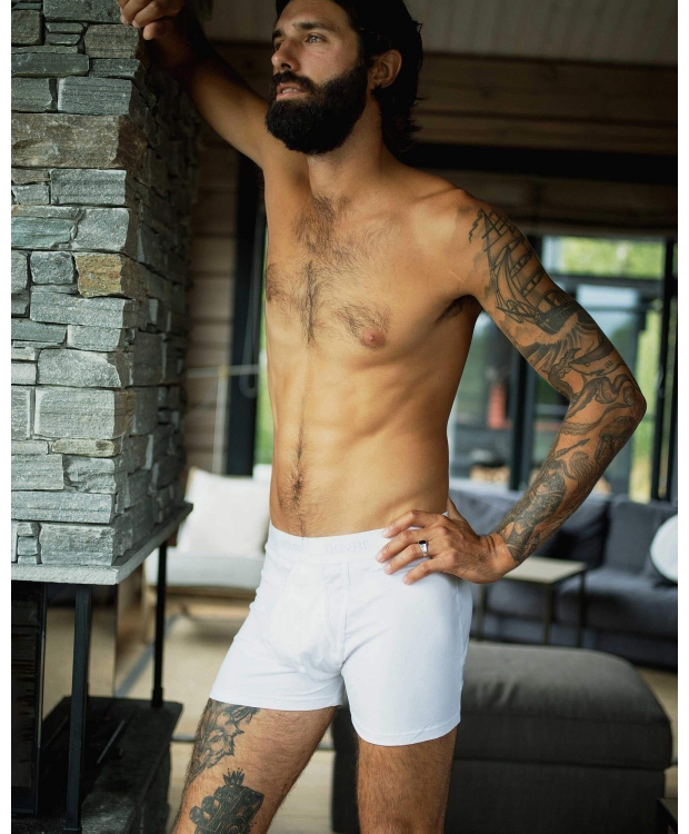 Dovre GOTS tights 2-pak hvid til herre – S–2XL billede 2