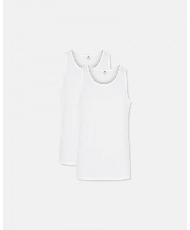 Dovre GOTS singlet-undertrøjer 2-pak hvid til herre – S–2XL billede 5