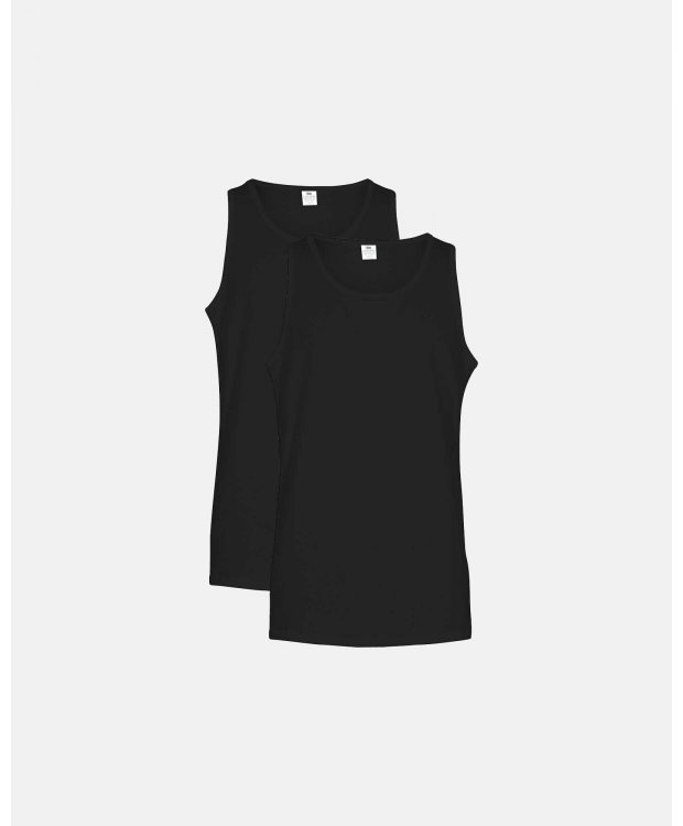 Dovre GOTS singlet-undertrøjer 2-pak sort til herre – S–2XL billede 5
