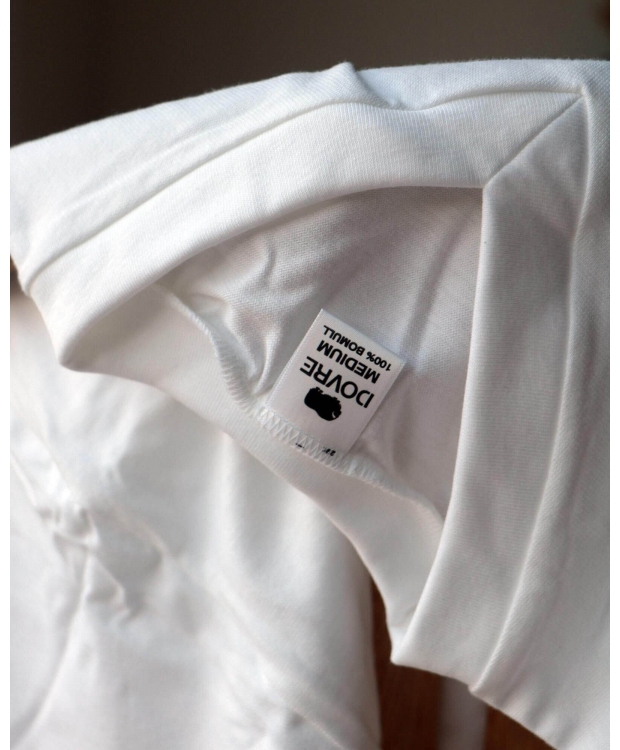Dovre bomulds-T-shirt hvid med V-hals til herre – S–2XL billede 2