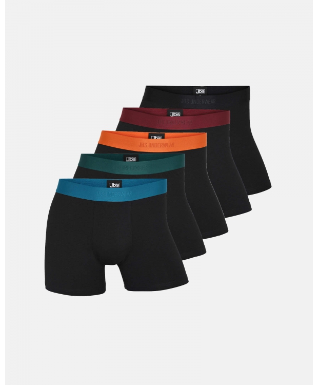 JBS 5-pak multifarvede bambusunderbukser i gaveæske – S, M, 2XL