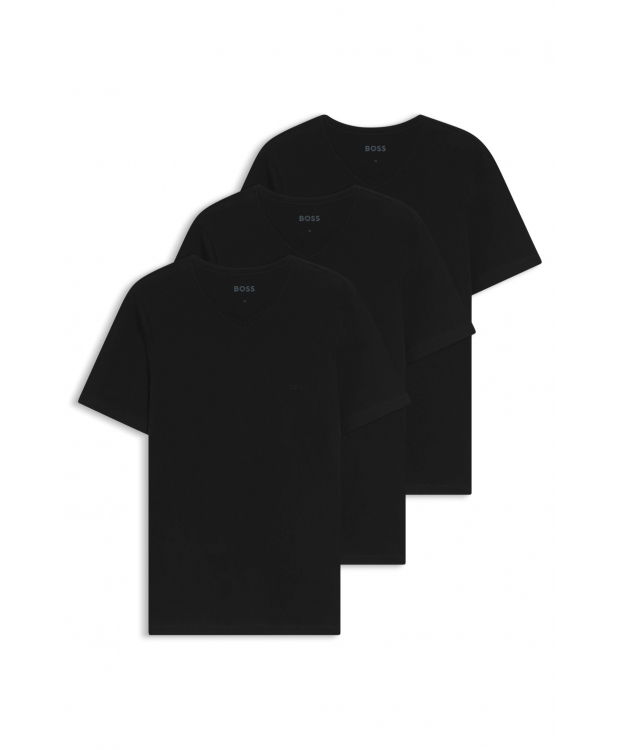 BOSS 3-pak T-shirts med V-hals i sort til herre