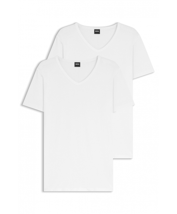 BOSS 2-pak hvide V-hals T-shirts til herre – S–2XL