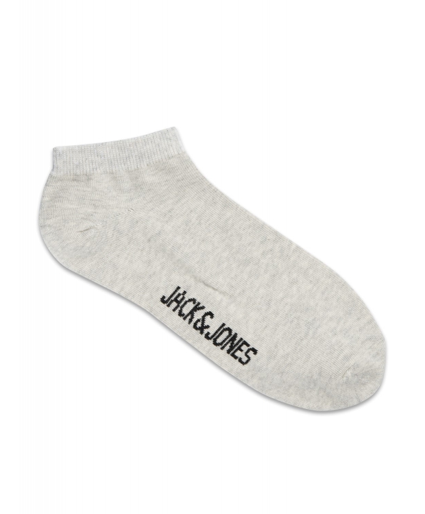 Jack & Jones 5pak Dongo ankelstrømper i lysegrå til herre.