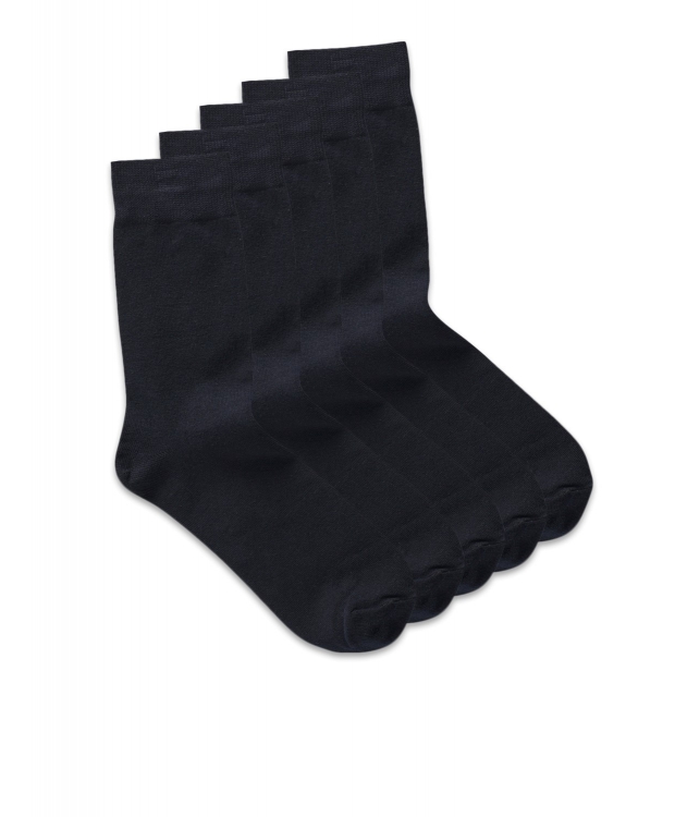Jack & Jones 5pak klassiske bomuldsstrømper i navy til herre billede 3