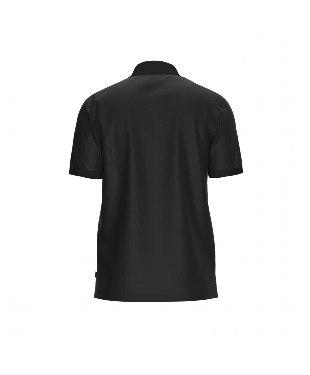 BOSS poloshirt med økologisk bomuld i sort til herre.