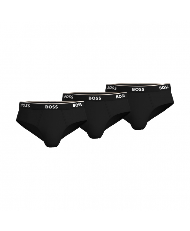 BOSS 3pak briefs i sort til herre