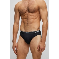 BOSS 3pak briefs i sort til herre