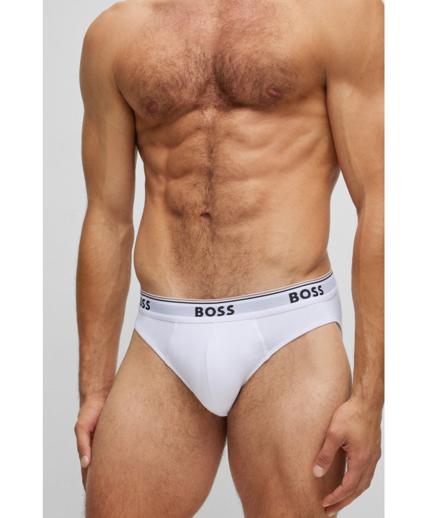 BOSS 3pak briefs i hvid til herre billede 4