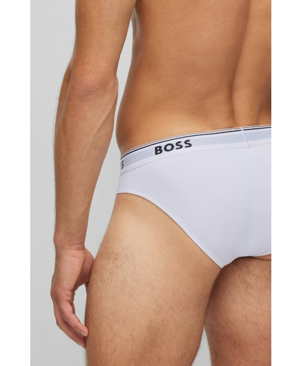 BOSS 3pak briefs i hvid til herre billede 5