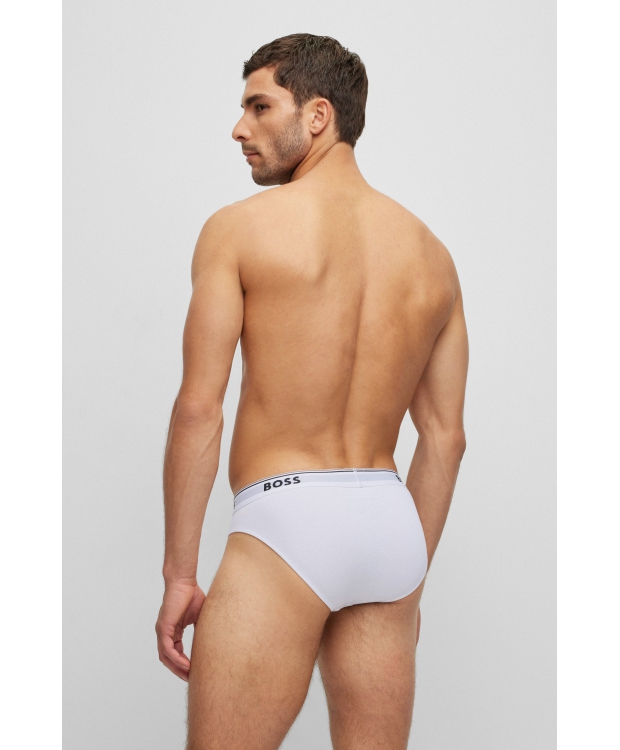 BOSS 3pak briefs i hvid til herre billede 3