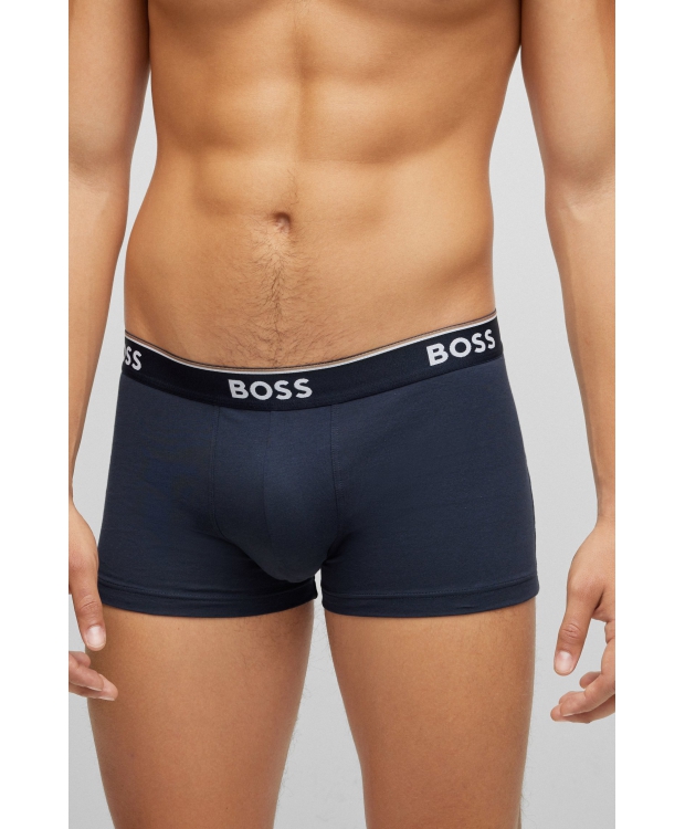 BOSS 3pak underbukser/boksershorts med signaturstribe i navy til herre