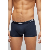 BOSS 3pak underbukser/boksershorts med signaturstribe i navy til herre