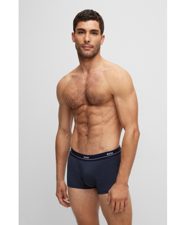 BOSS 5pak boksershorts/underbukser i sort, mørkeblå & hvid til herre billede 3