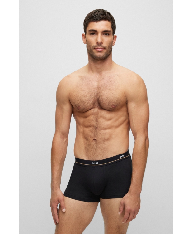 BOSS 5pak boksershorts/underbukser i sort, mørkeblå & hvid til herre billede 4